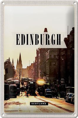 Blechschild Reise 20x30cm Edinburgh Scotland Reiseziel