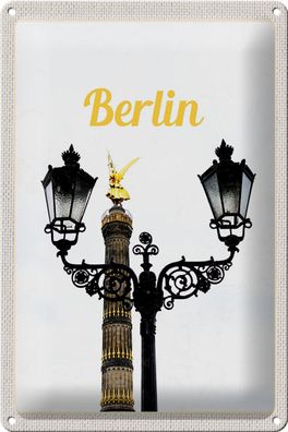 Blechschild Reise 20x30cm Berlin Deutschland Siegessäule Reise