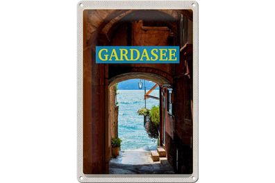 Blechschild Reise 20x30cm Gardasee Italien See Urlaub Sommer