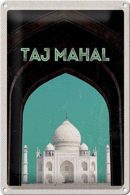 Blechschild Reise 20x30cm Indien Taj Mahal Kultur