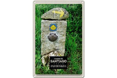 Blechschild Reise 20x30cm Spain Camino De Santiago Jakobsweg