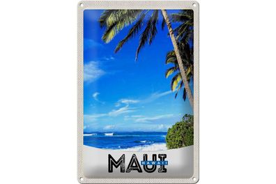 Blechschild Reise 20x30cm Maui Hawaii Insel USA Strand Urlaub