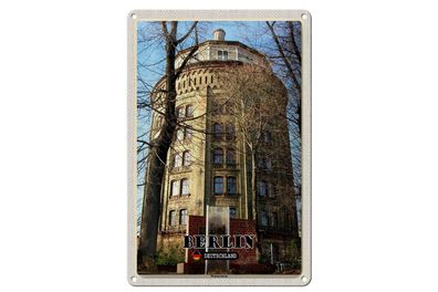 Blechschild Städte Berlin Deutschland Wasserturm 20x30cm