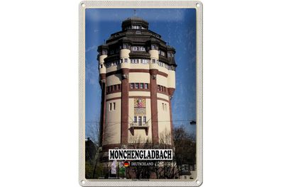 Blechschild Städte Mönchengladbach Neuer Wasserturm 20x30cm