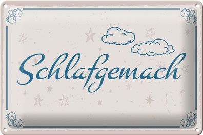 Blechschild Spruch 30x20cm Schlafgemach