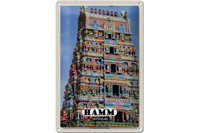 Blechschild Städte Hamm Siri-Kamadchi-Ampal-Tempel 20x30cm