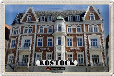 Blechschild Städte Rostock Galerie Rostocker Hof 30x20cm