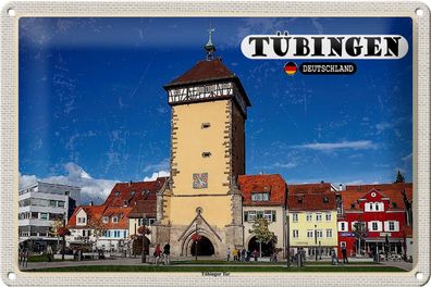 Blechschild Städte Tübingen Tübinger Tor Zentrum 30x20cm