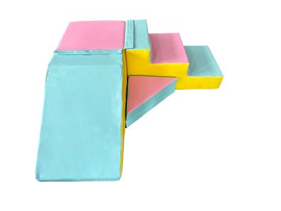 Schaumstoffrutsche - 40 cm hoch - rosa, blau, gelb (Pastell)