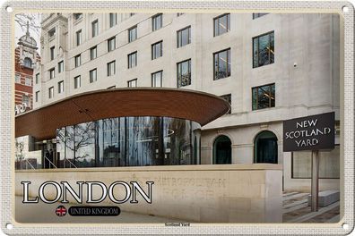 Blechschild Städte London Scotland Yard UK 30x20cme