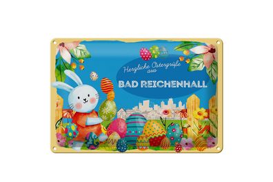 Blechschild Ostern Ostergrüße 30x20cm BAD Reichenhall