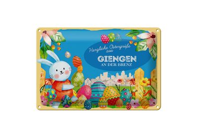 Blechschild Ostern Ostergrüße 30x20cm Giengen AN DER BRENZ