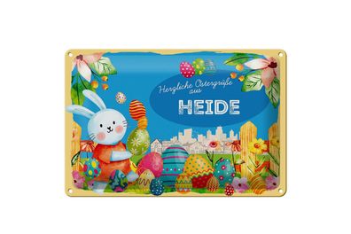 Blechschild Ostern Ostergrüße 30x20cm HEIDE