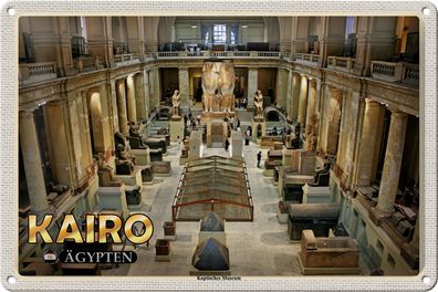 Blechschild Reise 30x20cm Kairo Ägypten Koptisches Museum