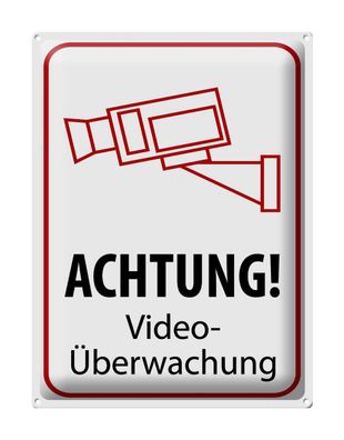 Blechschild Hinweis 30x40cm Achtung Videoüberwachung