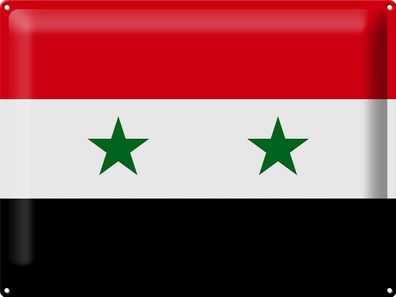 Blechschild Flagge Syrien 40x30cm Flag of Syria