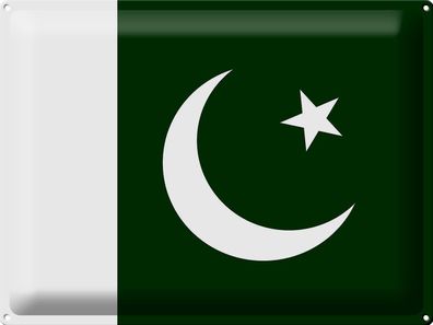 Blechschild Flagge Pakistan 40x30cm Flag of Pakistan