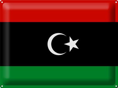 Blechschild Flagge Libyen 40x30cm Flag of Libya