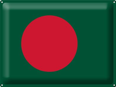 Blechschild Flagge Bangladesch 40x30cm Flag of Bangladesh