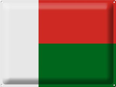 Blechschild Flagge Madagaskar 40x30cm Flag of Madagascar