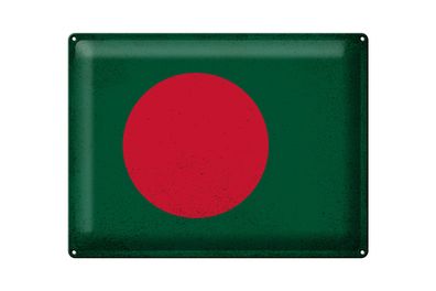 Blechschild Flagge Bangladesch 40x30cm Bangladesh Vintage