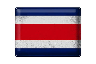 Blechschild Flagge Costa Rica 40x30cm Costa Rica Vintage