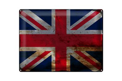 Blechschild Flagge Union Jack 40x30cm United Kingdom Rost