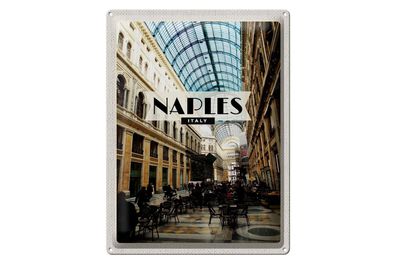 Blechschild Reise 30x40cm Naples Italy Neapel Galleria Geschenk