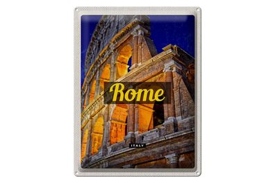 Blechschild Reise 30x40cm Rom Italien Kolosseum Antik