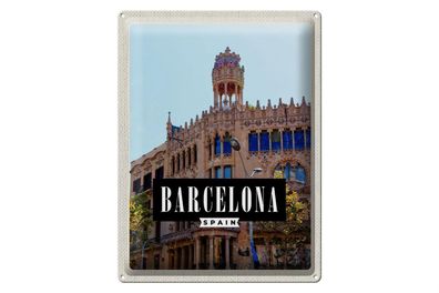 Blechschild Reise 30x40cm Barcelona Spanien Sargrada Reise