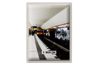 Blechschild Reise 30x40cm Berlin Deutschland U-Bahn