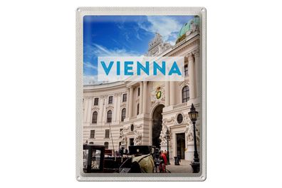 Blechschild Reise 30x40cm Wien Österreich Architektur Reise