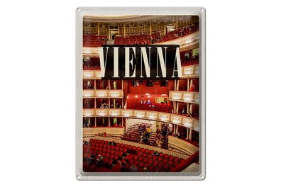 Blechschild Reise 30x40cm Wien Österreich Opera Theater Reise