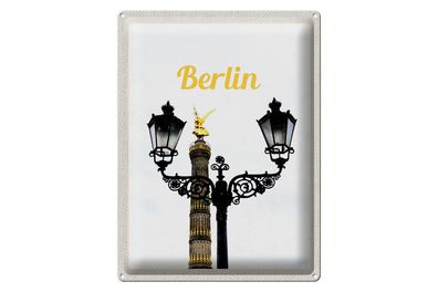 Blechschild Reise 30x40cm Berlin Deutschland Siegessäule Reise