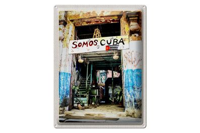 Blechschild Reise 30x40cm Cuba Karibik Somos Reise Urlaub