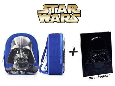 Star Wars Rucksack - Darth Vader (3D Relief) + Notizbuch "Darth Vader" mit Sound