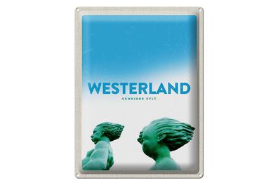 Blechschild Reise 30x40cm Westerland Urlaub Sylt Reisende