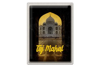 Blechschild Reise 30x40cm Indien Taj Mahal Grabmal