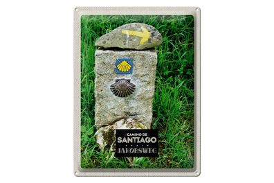 Blechschild Reise 30x40cm Spain Camino De Santiago Jakobsweg