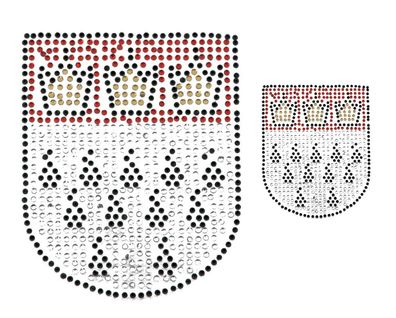 Aufbügler Strassstein Kölner Wappen Karneval Köln Kölle Alaaf