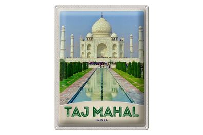 Blechschild Reise 30x40cm Taj Mahal vorne