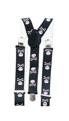 Halloween Totenkopf Hosenträger Einheitsgröße Skull Bones Verkleidung Accessoire