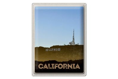 Blechschild Reise 30x40cm Kalifornien Amerika Hollywood Star