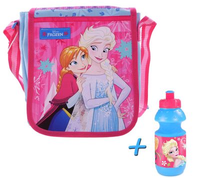 Frozen / Die Eiskönigin Schultertasche "Play it cool"+ Trinkflasche (400ml) Set