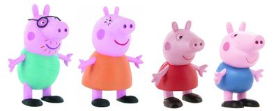 Peppa Wutz Figuren 4er Set 6,5cm Papa Mama George Pig Schweinchen vier Stück