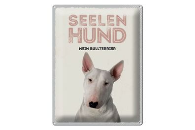 Blechschild Spruch 30x40cm Seelen Hund mein Bullterrier