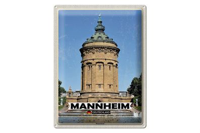 Blechschild Städte Mannheim Wasserturm Altstadt 30x40cm