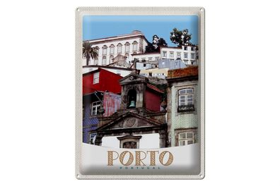 Blechschild Reise 30x40cm Porto Portugal Stadt Europa Urlaub