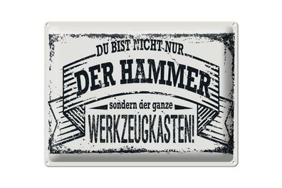 Blechschild Spruch 30x40cm Du bist nicht nur der Hammer