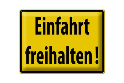 Blechschild Warnschild 40x30cm Einfahrt freihalten